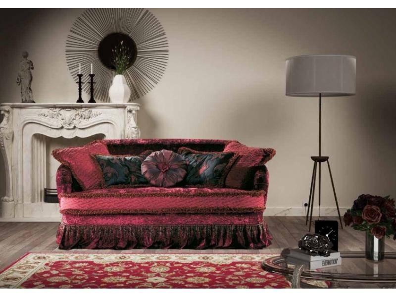 черно-красный прямой диван raissa в Нижневартовске