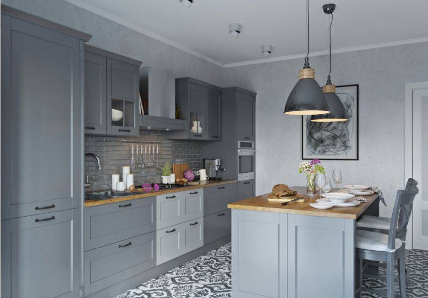 классическая кухня флорида с островом в Нижневартовске