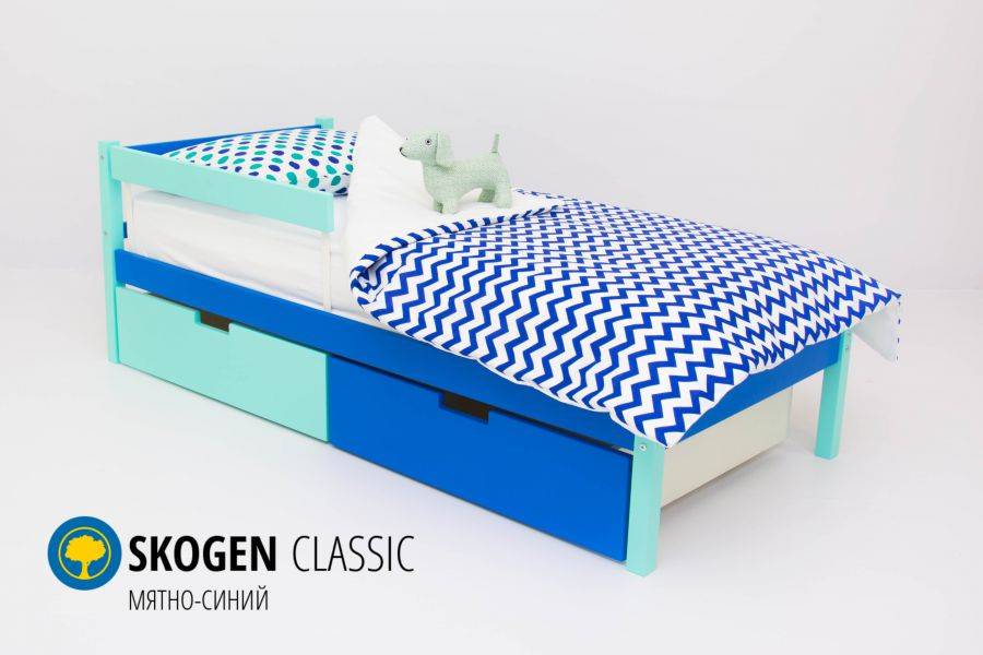детская кровать skogen classic мятно-синий в Нижневартовске
