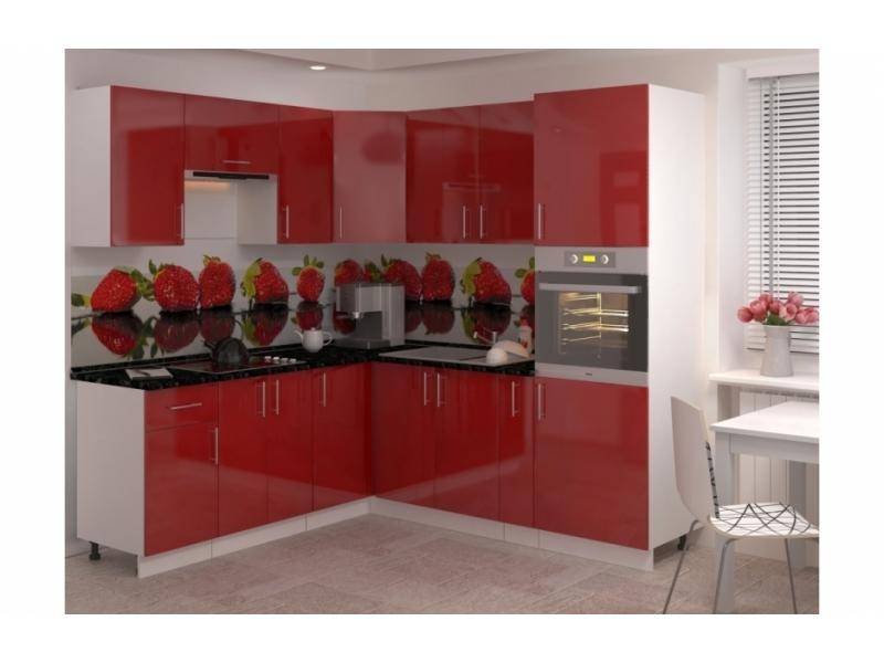 красная угловая кухня гамма 9 в Нижневартовске