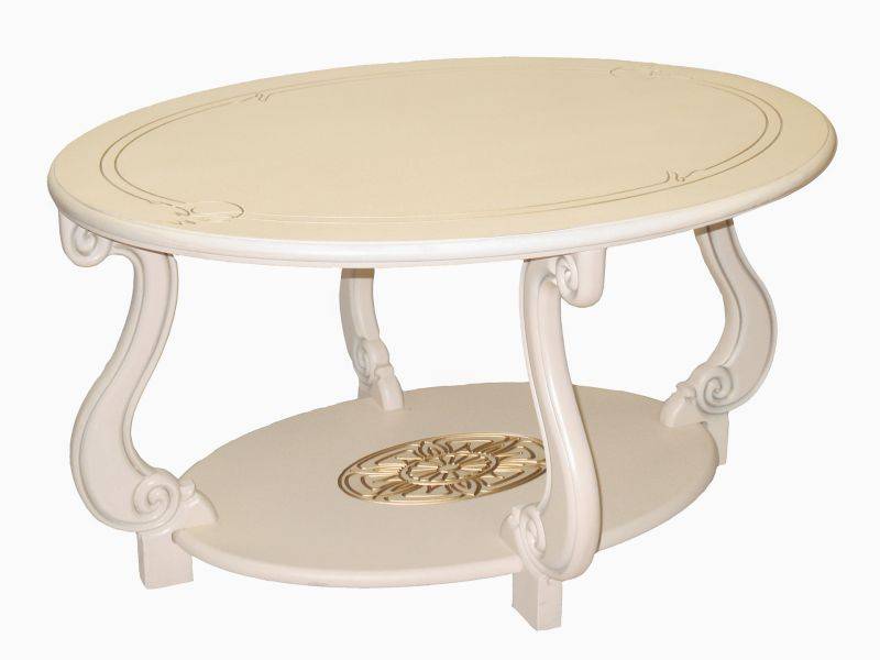 стол журнальный овация (м) слоновая кость/золото в Нижневартовске