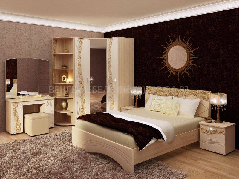 спальня соната 2 с угловым шкафом в Нижневартовске