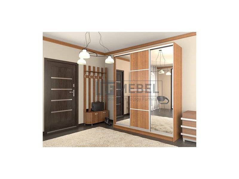 шкаф купе 3-х дверный со вставками и зеркалами 1900 в Нижневартовске