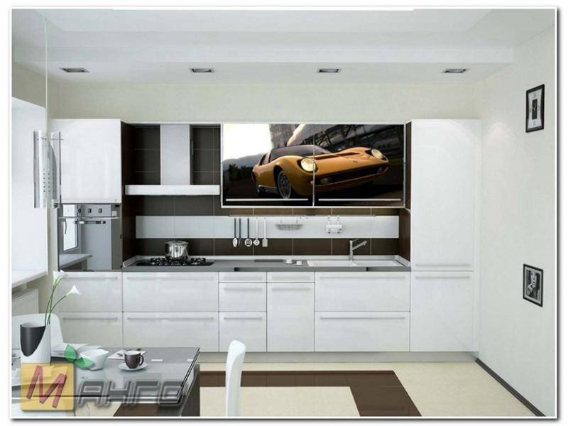 прямая кухня камри с фотопечатью в Нижневартовске