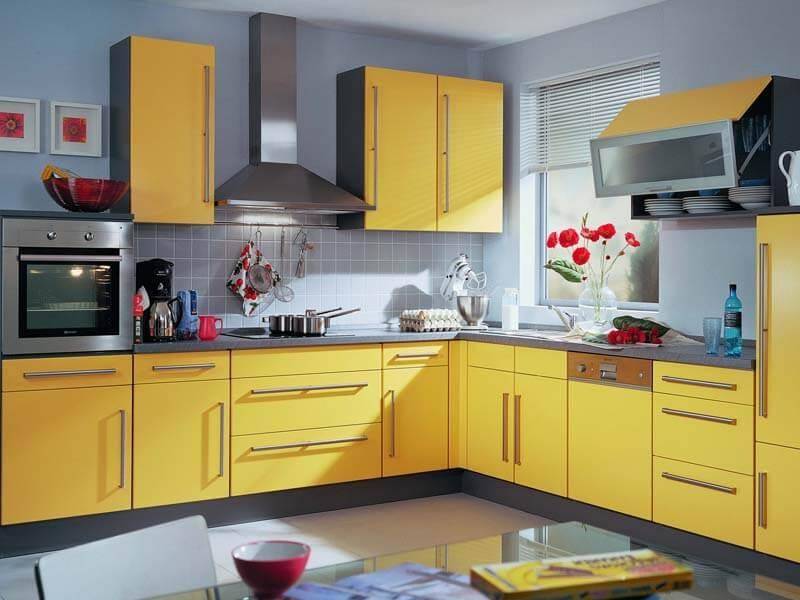 кухонный гарнитур лдсп желтый в Нижневартовске
