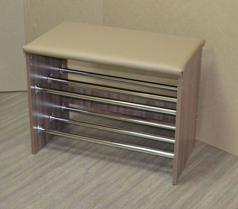 обувница открытая, ясень шимо темный, к/з капучино в Нижневартовске