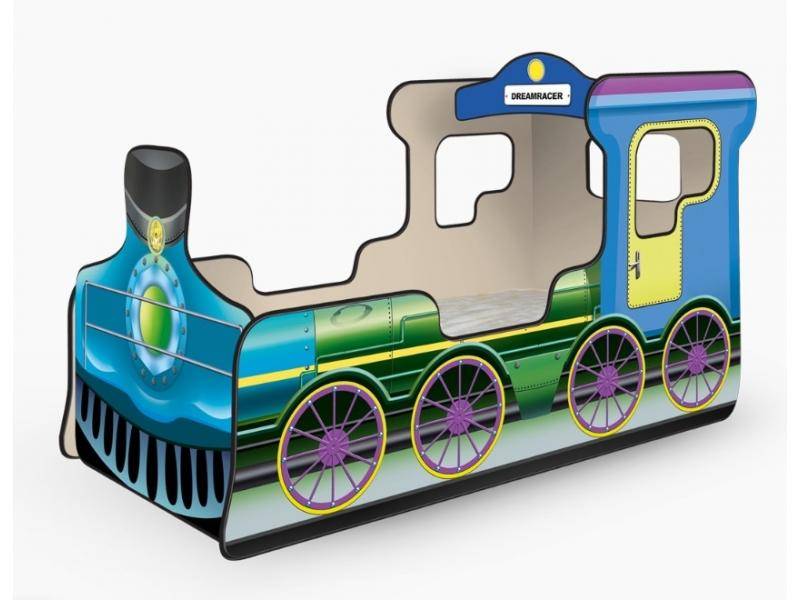 кровать-паровозик «классик» голубой в Нижневартовске