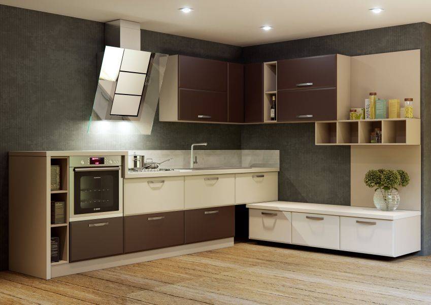 угловая кухня лофт стоун в Нижневартовске