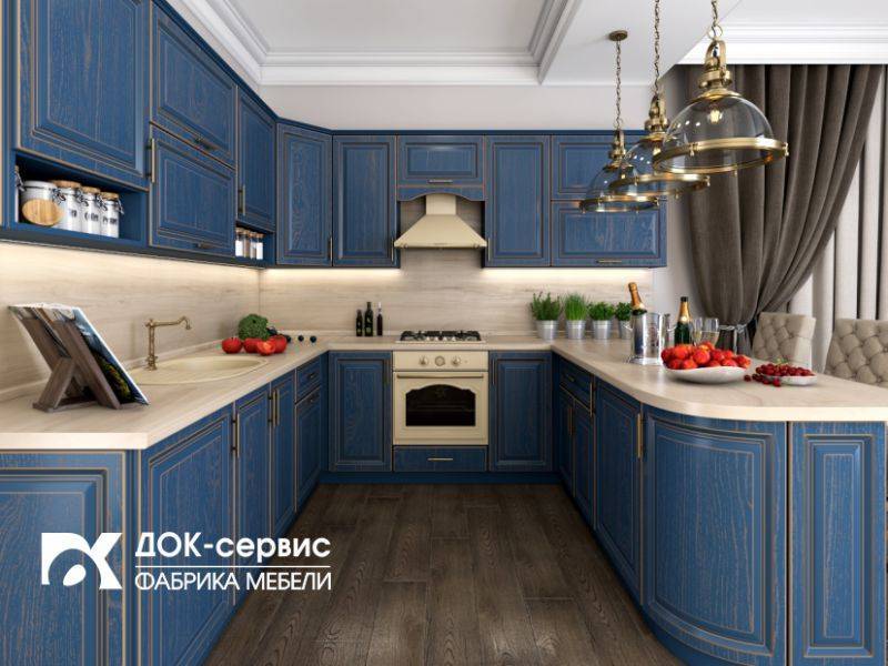 угловая кухня мдф со шпоном в Нижневартовске