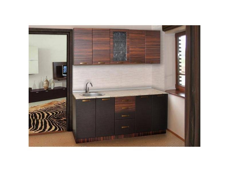 кухонный гарнитур в темном цвете шанхай 2 в Нижневартовске