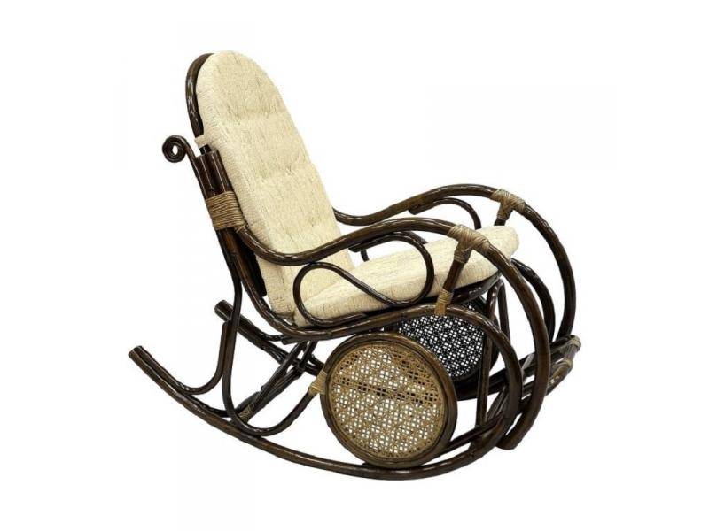 кресло-качалка из ротанга с подушкой, арт. 05/10 б в Нижневартовске