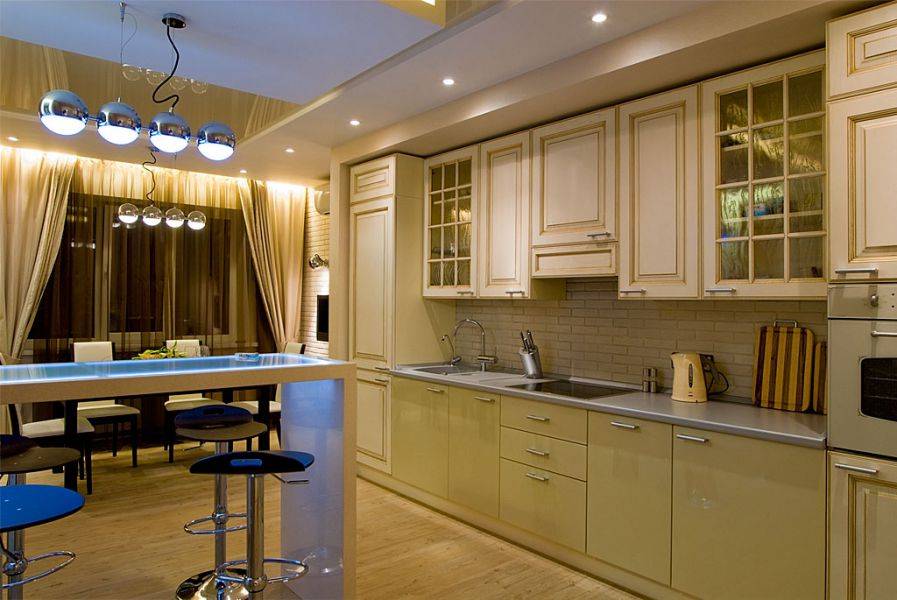 стильная прямая кухня в Нижневартовске