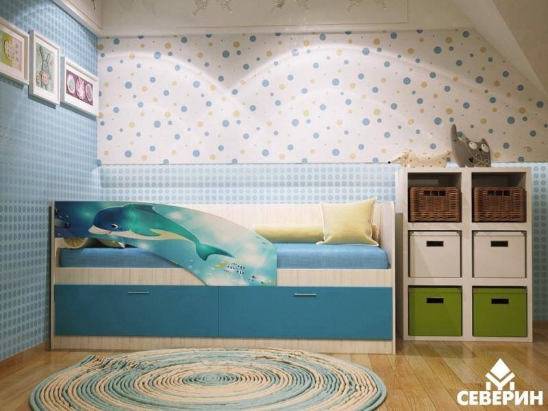 детская кровать с фотопечатью дельфин в Нижневартовске
