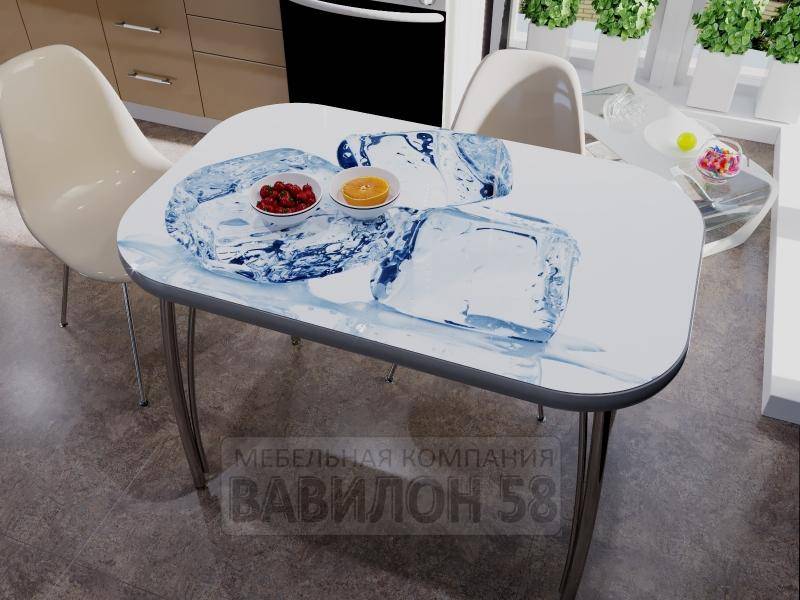 стол обеденный с фотопечатью лед в Нижневартовске