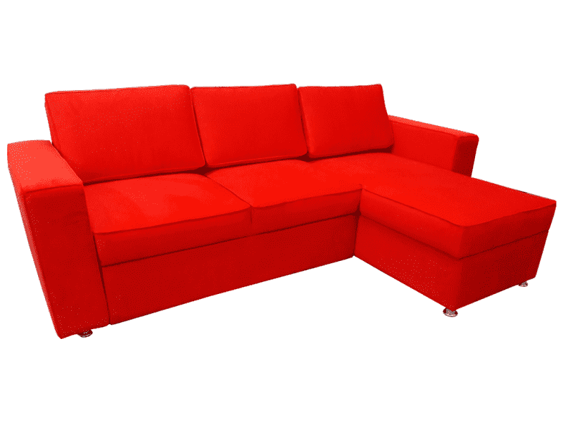 угловой красный диван модель 201 в Нижневартовске