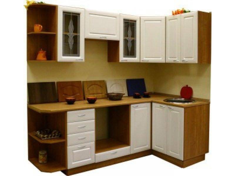 кухонный гарнитур угловой мдф белый в Нижневартовске