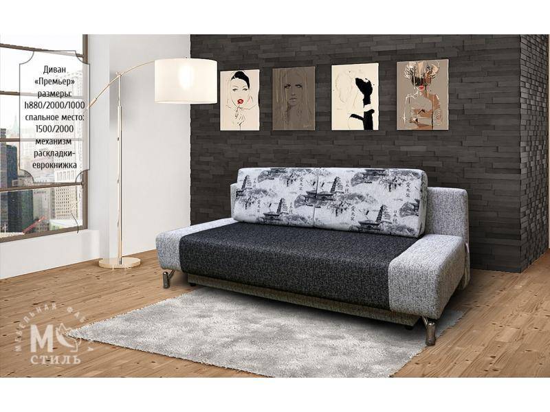 диван прямой премьер еврокнижка в Нижневартовске