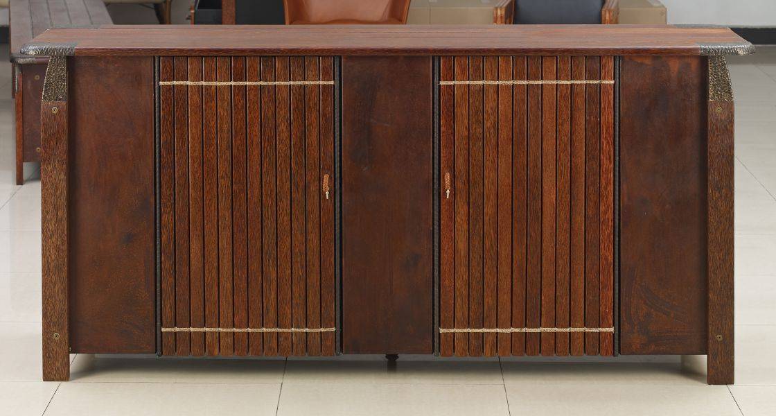 буфет 2дверный с латунью коже aged bark в Нижневартовске