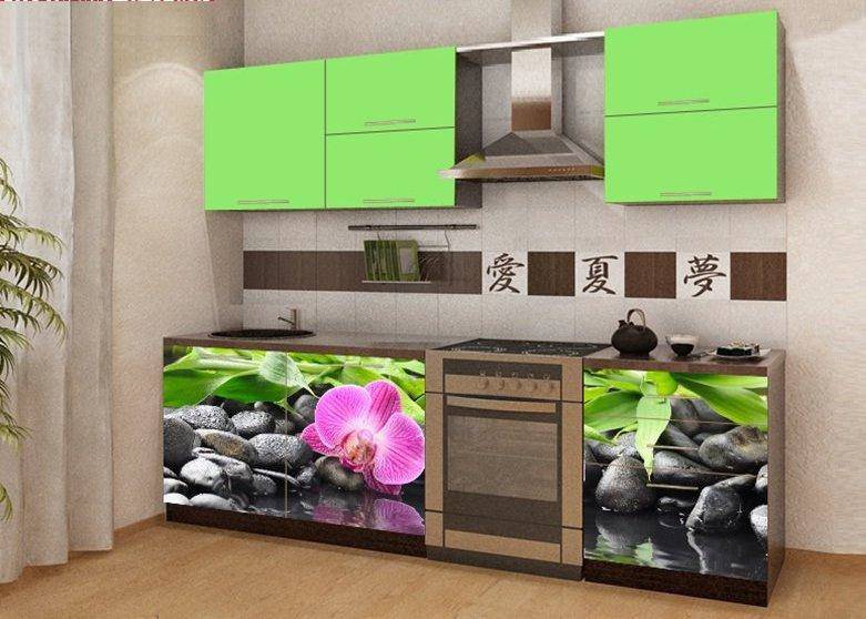 кухня прямая смак 21 с фотопечатью в Нижневартовске