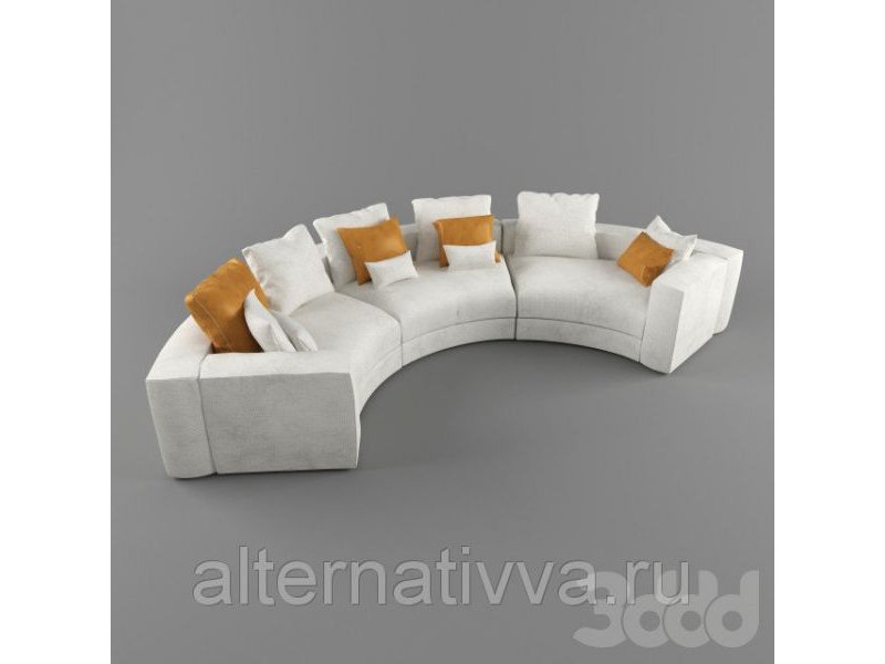 диван для гостиной в форме полукруга aldes 27 в Нижневартовске