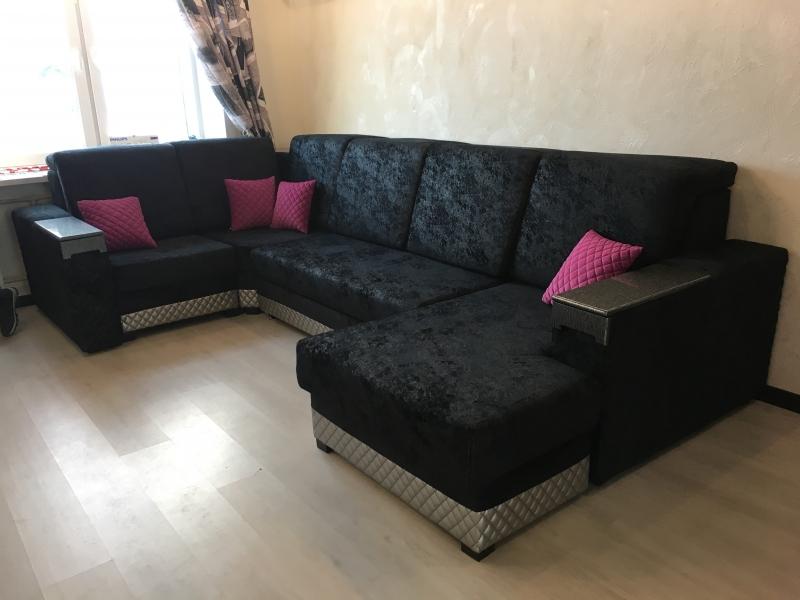 черный угловой диван в Нижневартовске