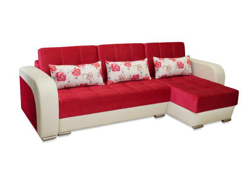 красный угловой диван байкал в Нижневартовске