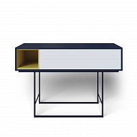 консоль с ящиками на металлических ножках темно-серая quadro new в Нижневартовске