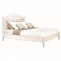 кровать полутораспальная 140х200 с низким изножьем молочно-белая марсель в Нижневартовске