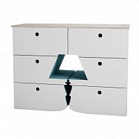 комод лампа беленый дуб, белый и голубой от odingeniy в Нижневартовске