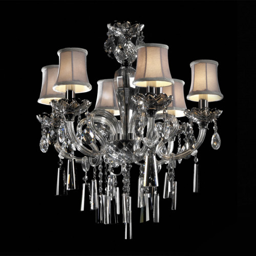 люстра md102743-6a от illuminati прозрачная/бежевая/ хром в Нижневартовске