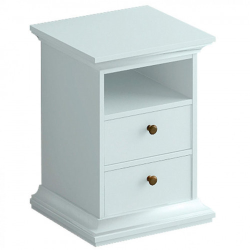 тумба прикроватная reina с 2 ящика с полкой (белый) в Нижневартовске
