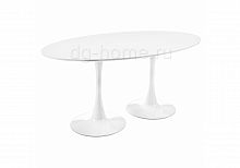 стол tulip double деревянный белый в Нижневартовске