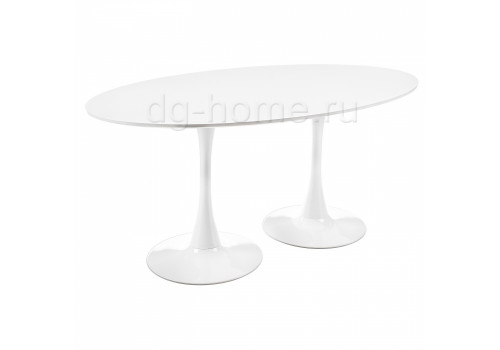 стол tulip double деревянный белый в Нижневартовске