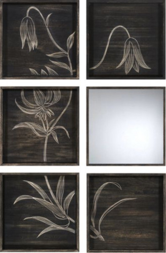 зеркальное панно настенное черное wp13221 в Нижневартовске