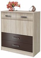 комод с дверками и ящиками румба, цвет дуб сонома/венге в Нижневартовске