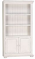 правый книжный шкаф для библиотеки с дверцами «нордик» белый в Нижневартовске