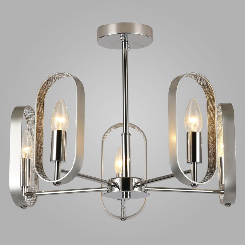 потолочная люстра eurosvet maglia 60077/5 хром в Нижневартовске