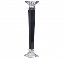 подсвечник хрустальный квадратный на черной ножке antic, 43 см в Нижневартовске