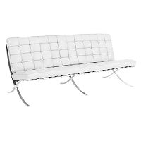 диван barcelona трехместный прямой белый в Нижневартовске