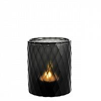подсвечник стеклянный с ромбами черный morton s от eichholtz, 16 см в Нижневартовске