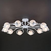 потолочная люстра eurosvet camomile 70089/10 белый с серебром в Нижневартовске
