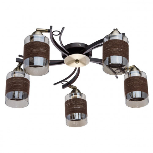 потолочная люстра de markt city оливия 638012405 коричневая в Нижневартовске