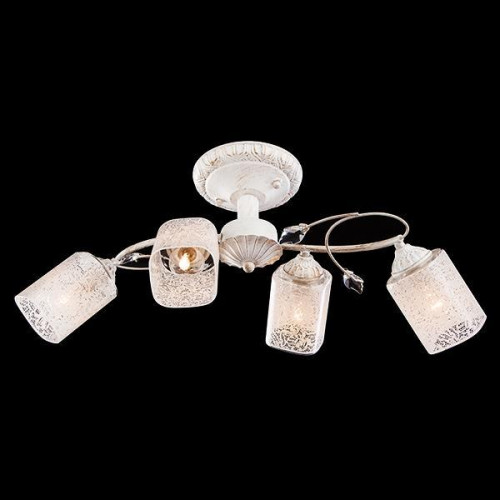 потолочная люстра eurosvet 30053/4 белый с золотом в Нижневартовске