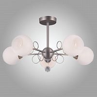 потолочная люстра eurosvet tondo 70095/5 сатин-никель белая в Нижневартовске