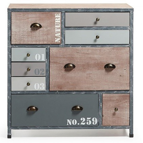 большой комод erutna с разноцветными ящиками в оттенках древесины в Нижневартовске