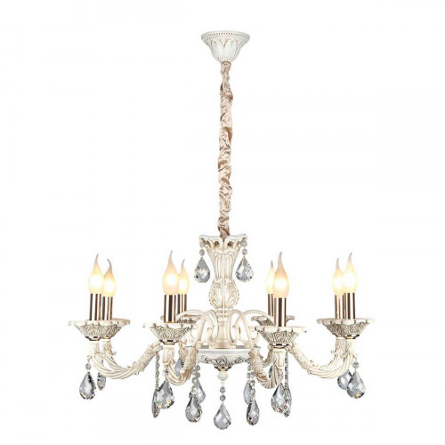 подвесная люстра omnilux oml-77003-08 бежевая в Нижневартовске