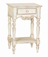тумбочка прикроватная марсель на резных ножках молочно-белая в Нижневартовске