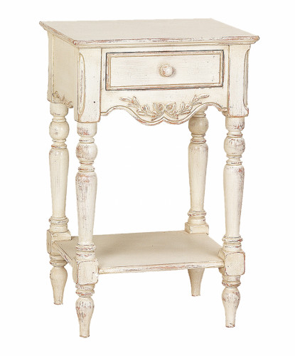 тумбочка прикроватная марсель на резных ножках молочно-белая в Нижневартовске