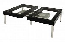 стол журнальный duet чёрный, белый, прозрачный в Нижневартовске