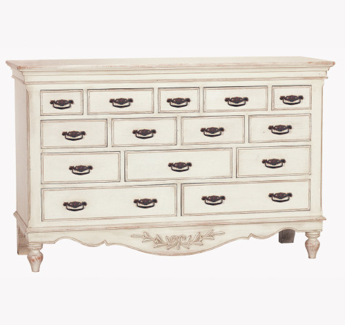 комод на четырнадцать ящиков марсель молочно-белый в Нижневартовске